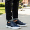 ADB4 Basket en cuir bleu marine réf 110