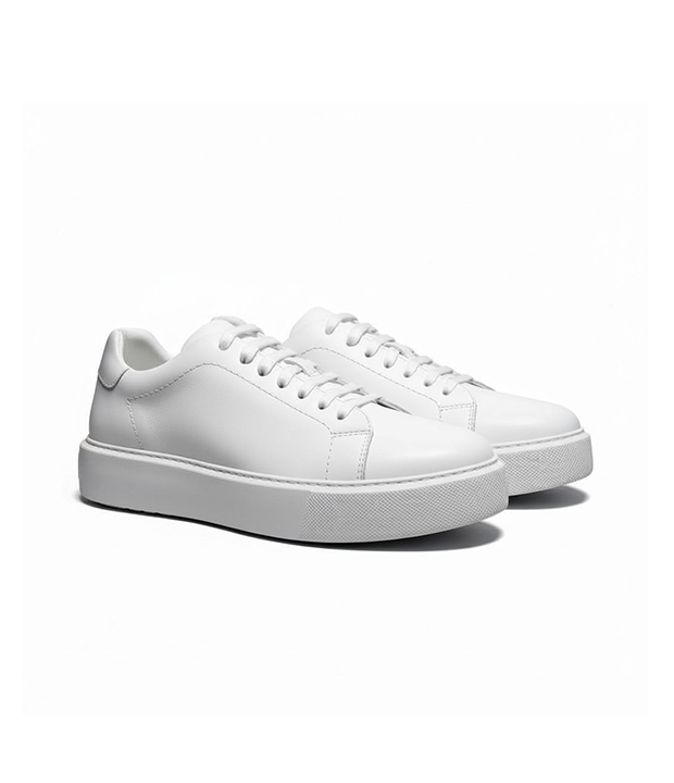 Basket en cuir blanc réf 232