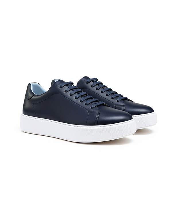 BL2322 Basket en cuir bleu réf 232