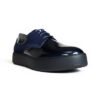 BLB2 BASKET EN VRAI CUIR BLEU MARINE REF 010