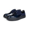 BLB3 BASKET EN VRAI CUIR BLEU MARINE REF 010