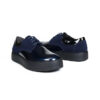 BLB4 BASKET EN VRAI CUIR BLEU MARINE REF 010