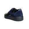 BLB5 BASKET EN VRAI CUIR BLEU MARINE REF 010