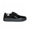Basket en vrai cuir noir réf 010