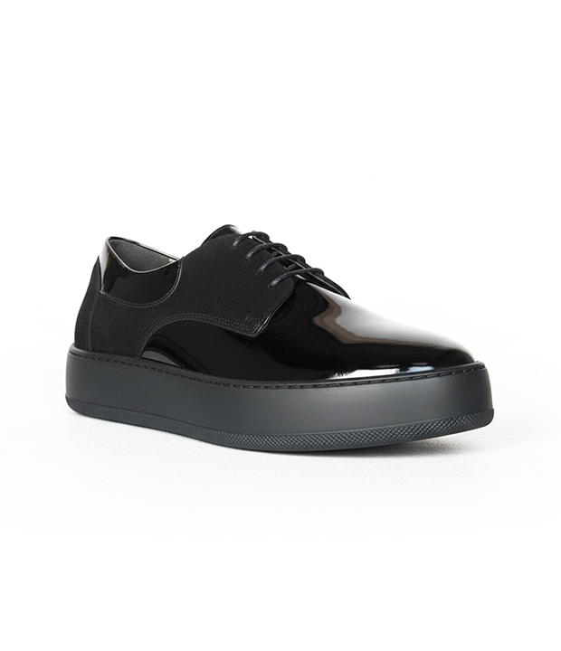 BLN2 Basket en vrai cuir noir réf 010