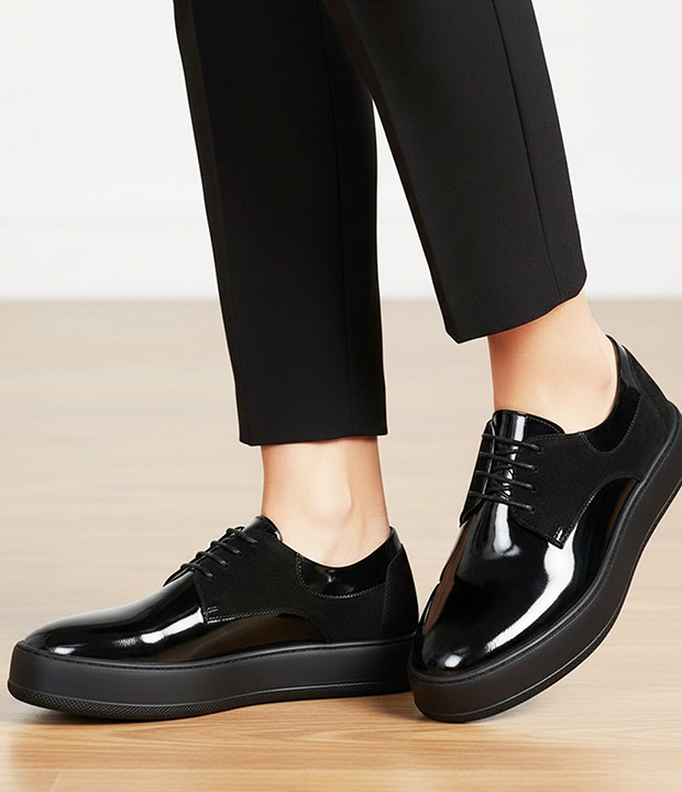BLN4 Basket en vrai cuir noir réf 010