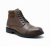 Bottine en vrai cuir marron réf 0254