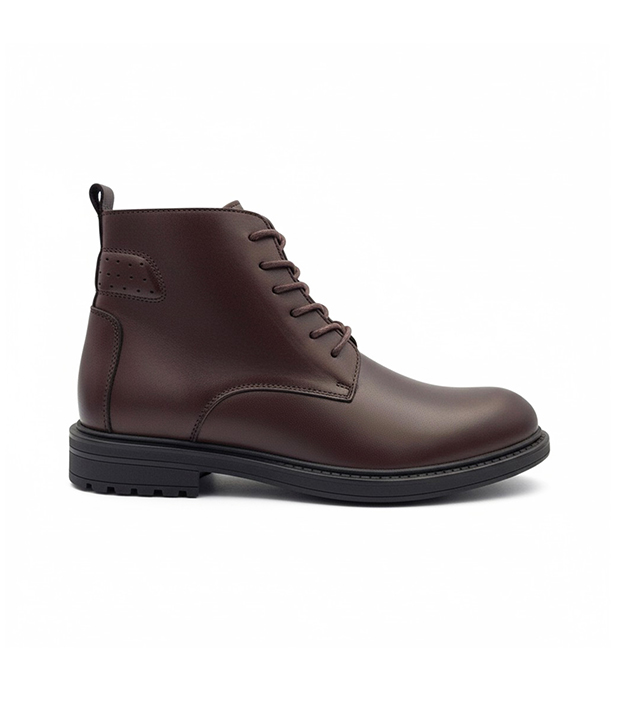 Bottine en vrai cuir marron réf 213