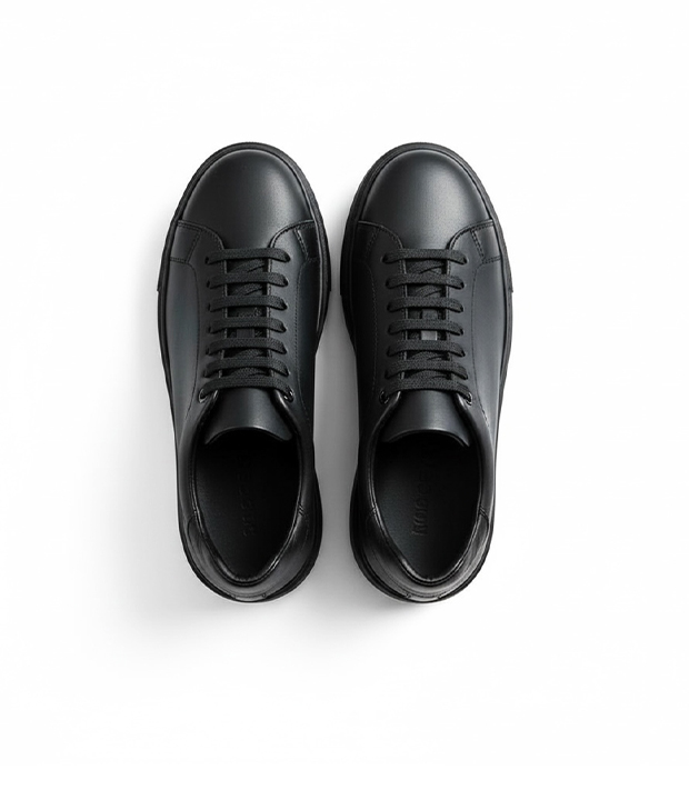 N2322 Basket en cuir noir réf 232