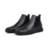 Bottine en vrai cuir noir réf 350P