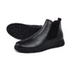 Bottine en vrai cuir noir réf 350P