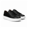 Basket en cuir noir avec semelle blanc réf 232