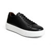 Basket en cuir noir avec semelle blanc réf 232