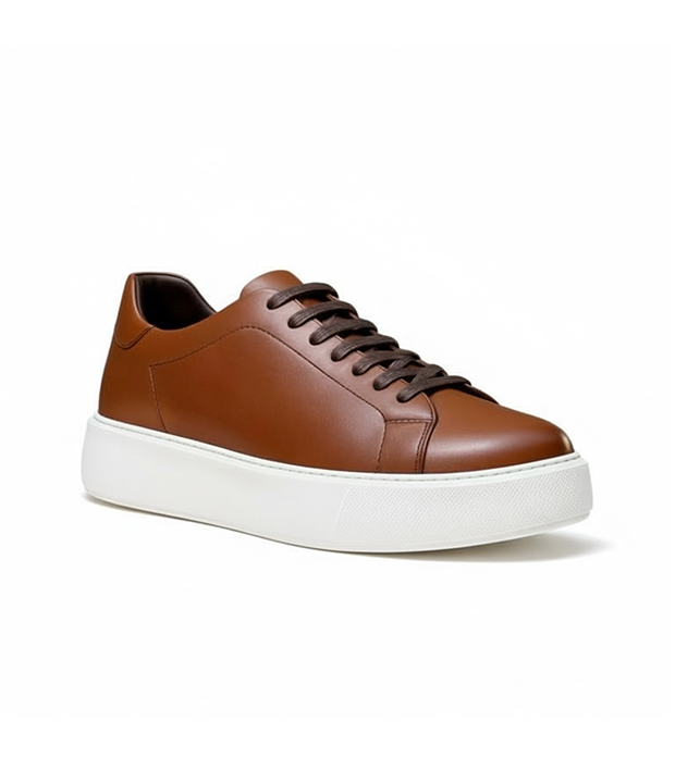 Basket en cuir tabac réf 232