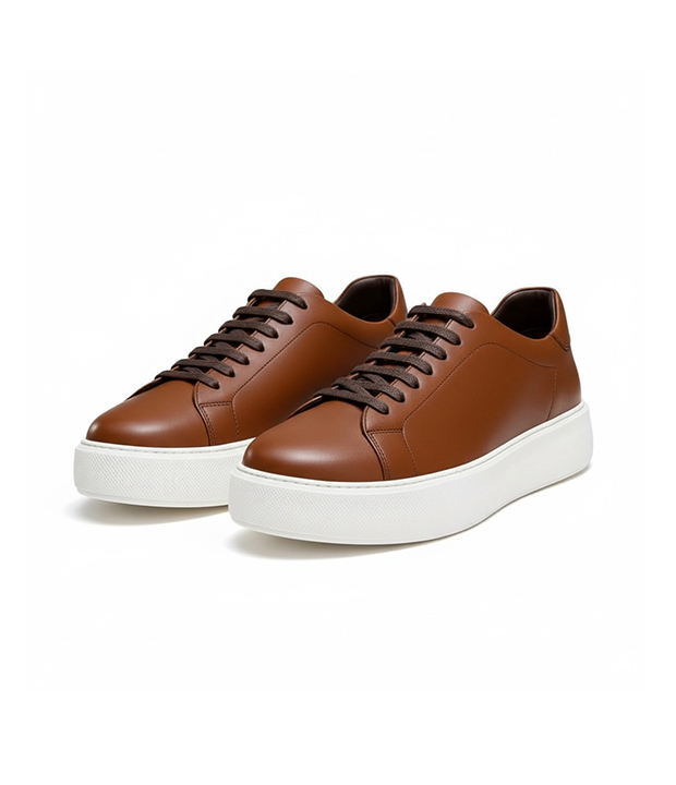 Basket en cuir tabac réf 232