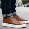 Basket en cuir tabac réf 232