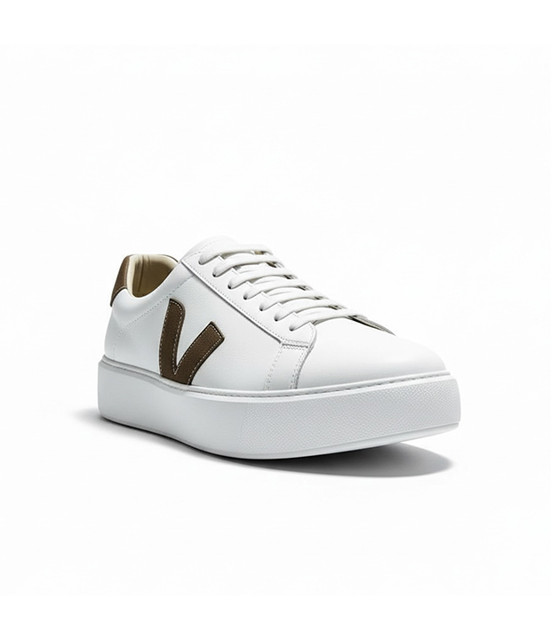 V0783 Basket en cuir blanc réf 078